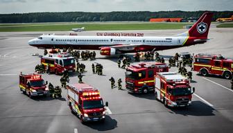 Am Flughafen Nürnberg herrscht an diesem Samstag Ausnahmezustand mit Blaulicht